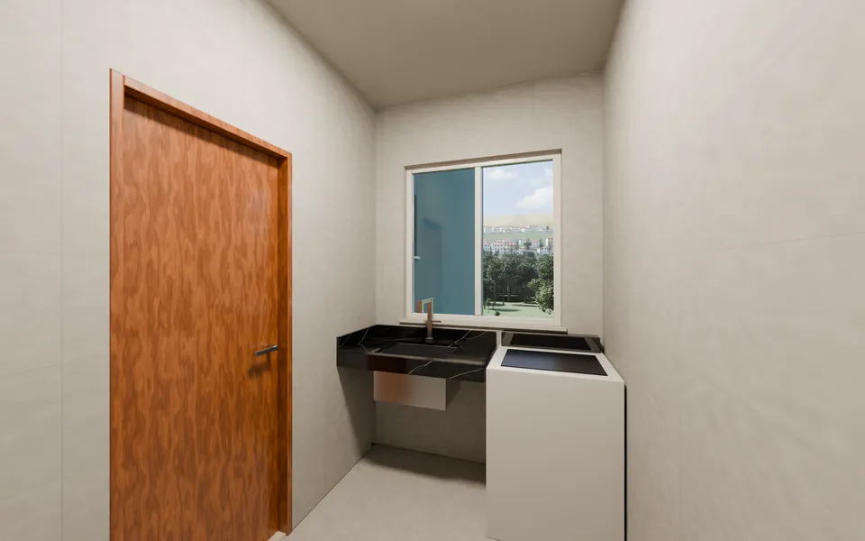 Área de serviço do apartamento